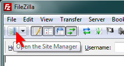  Access the Site Manager via the button bar